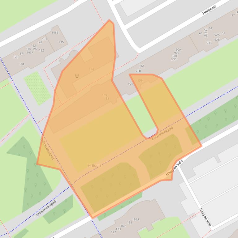 Kaart van postcodegebied 1102EG.