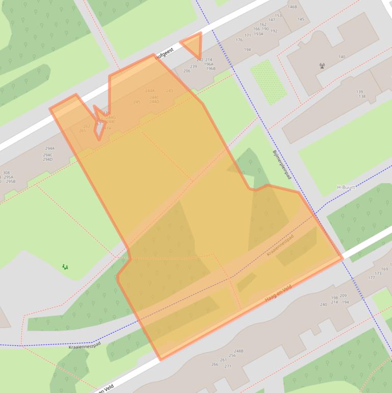 Kaart van postcodegebied 1102EM.