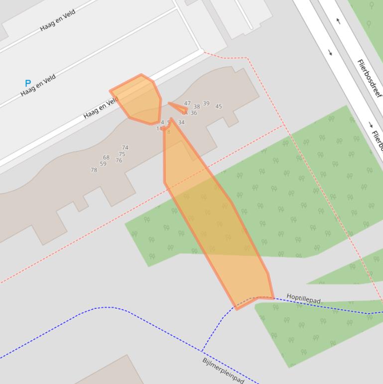 Kaart van postcodegebied 1102GA.