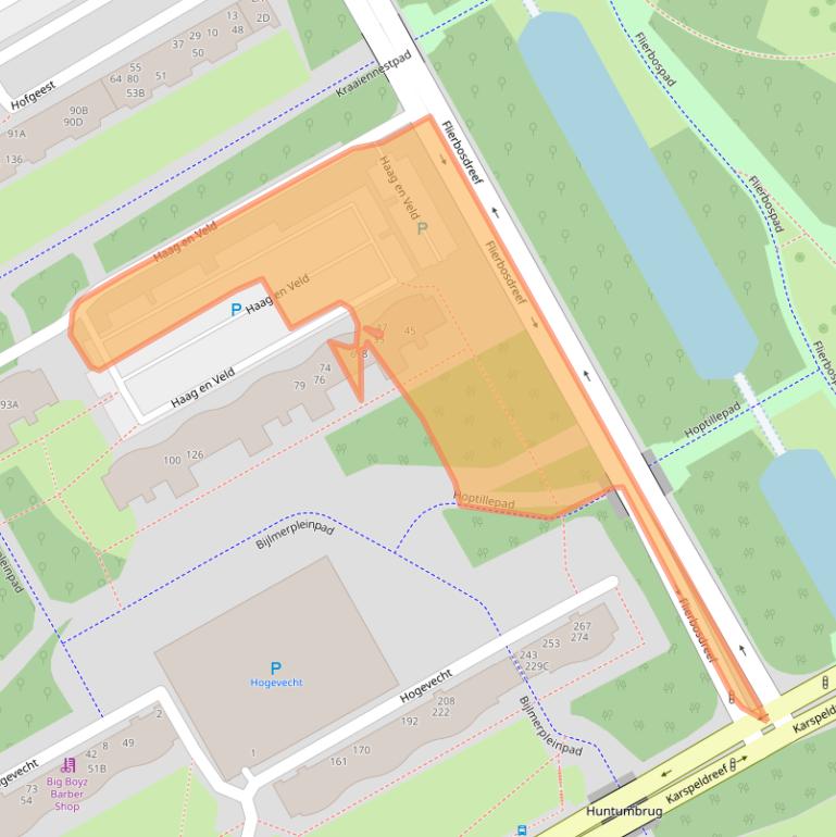 Kaart van postcodegebied 1102GB.