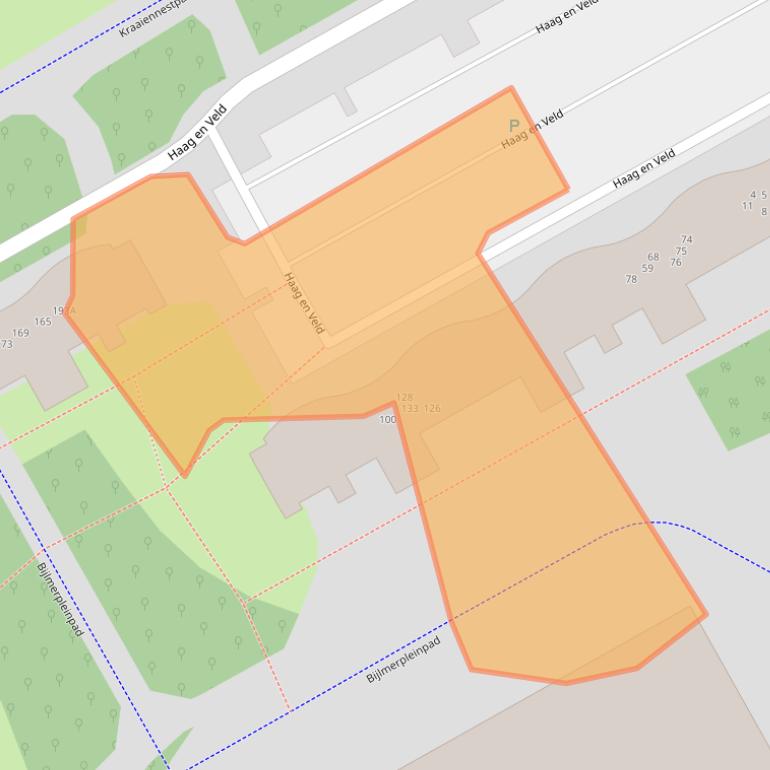 Kaart van postcodegebied 1102GG.