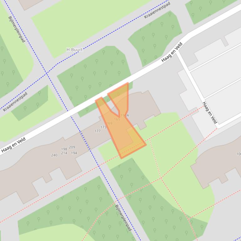 Kaart van postcodegebied 1102GH.