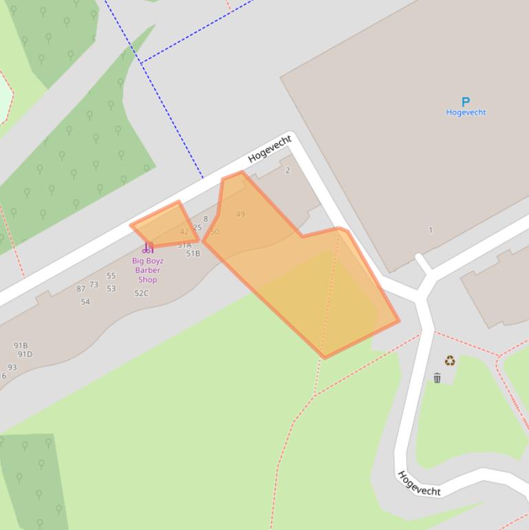 Kaart van postcodegebied 1102HB.