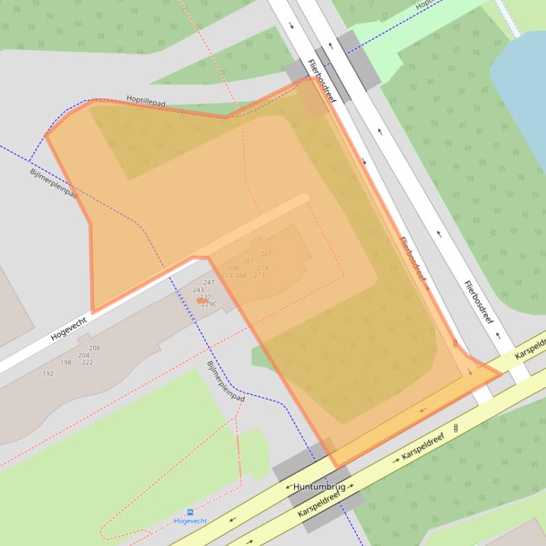 Kaart van postcodegebied 1102HN.