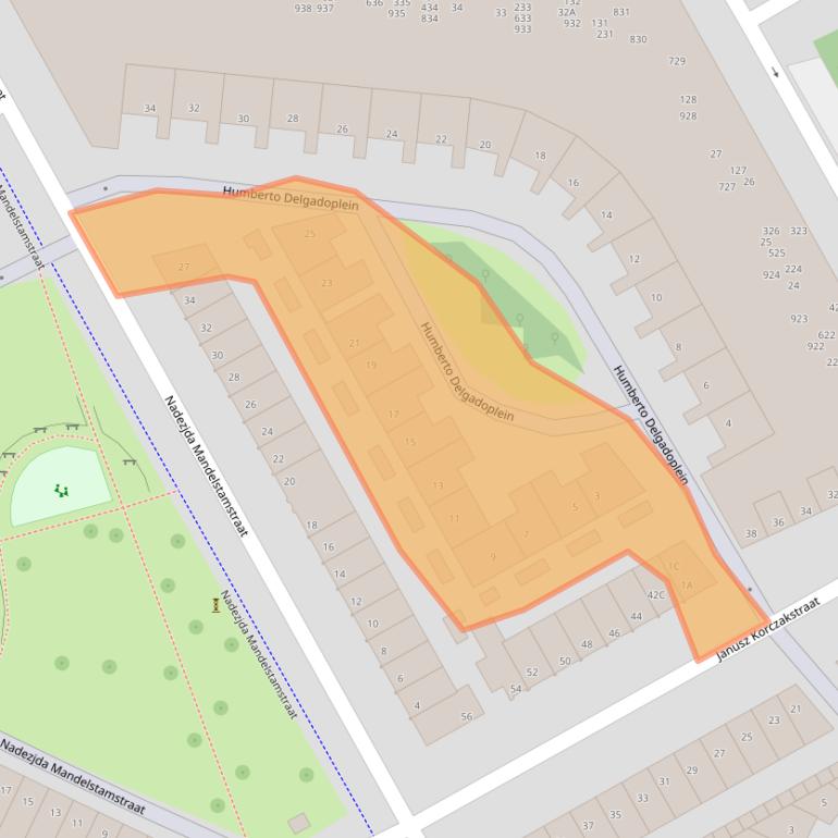 Kaart van postcodegebied 1102JL.