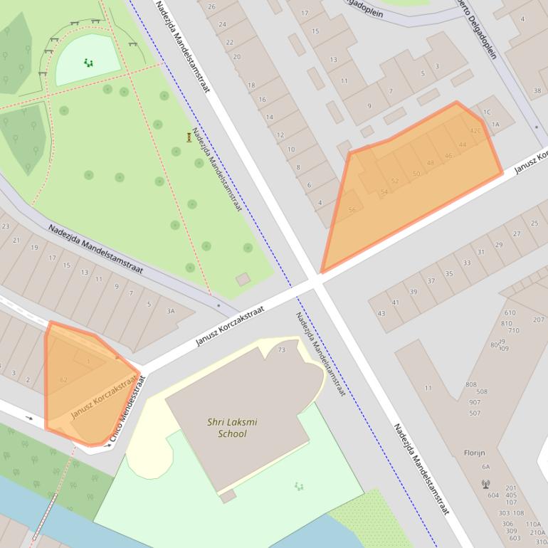 Kaart van postcodegebied 1102JP.