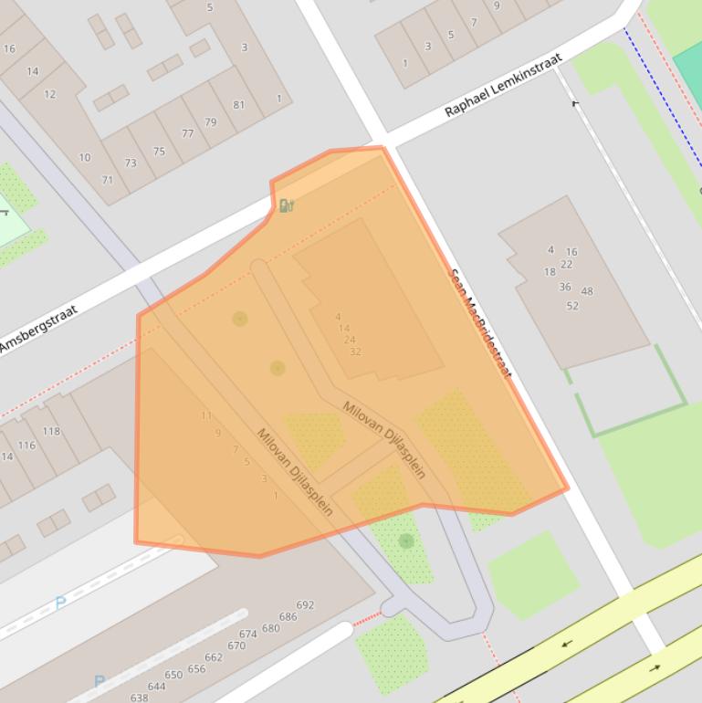 Kaart van postcodegebied 1102JZ.