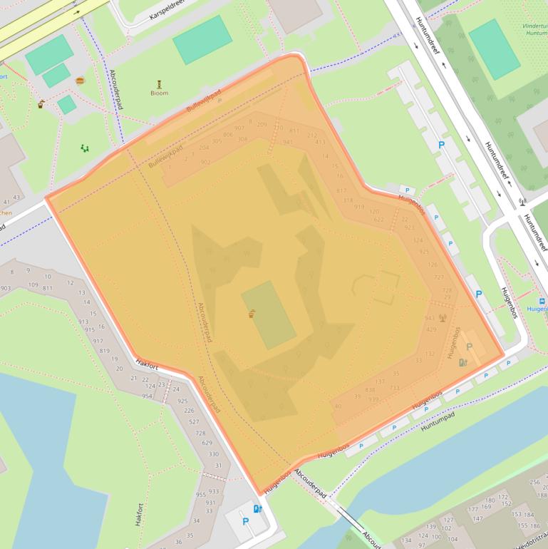 Kaart van postcodegebied 1102KA.