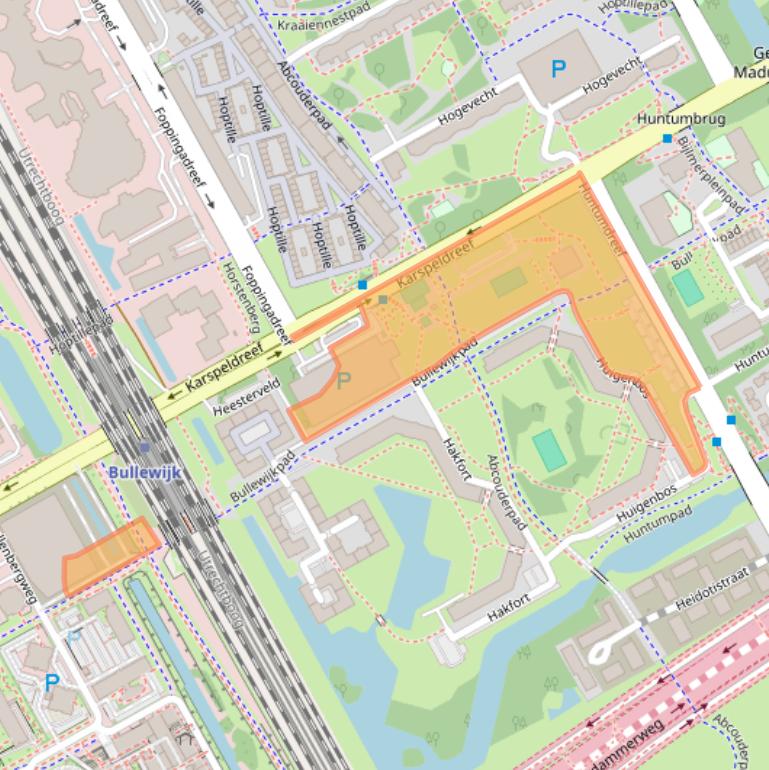 Kaart van postcodegebied 1102LB.
