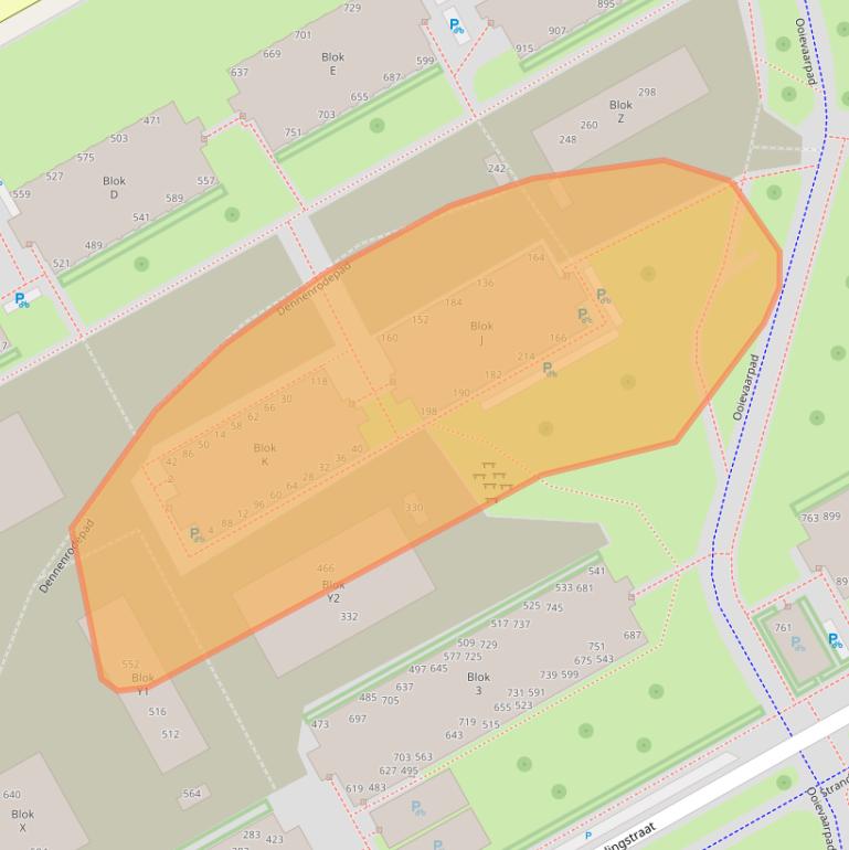 Kaart van postcodegebied 1102MV.