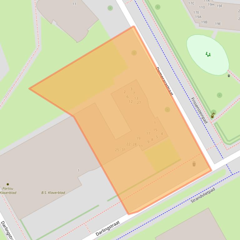 Kaart van postcodegebied 1102MZ.