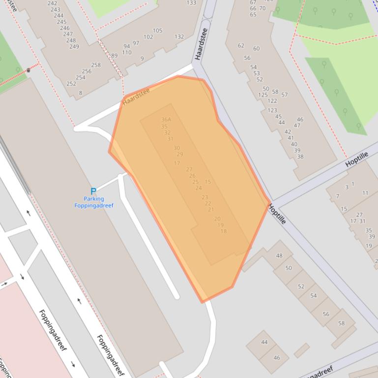 Kaart van postcodegebied 1102NB.