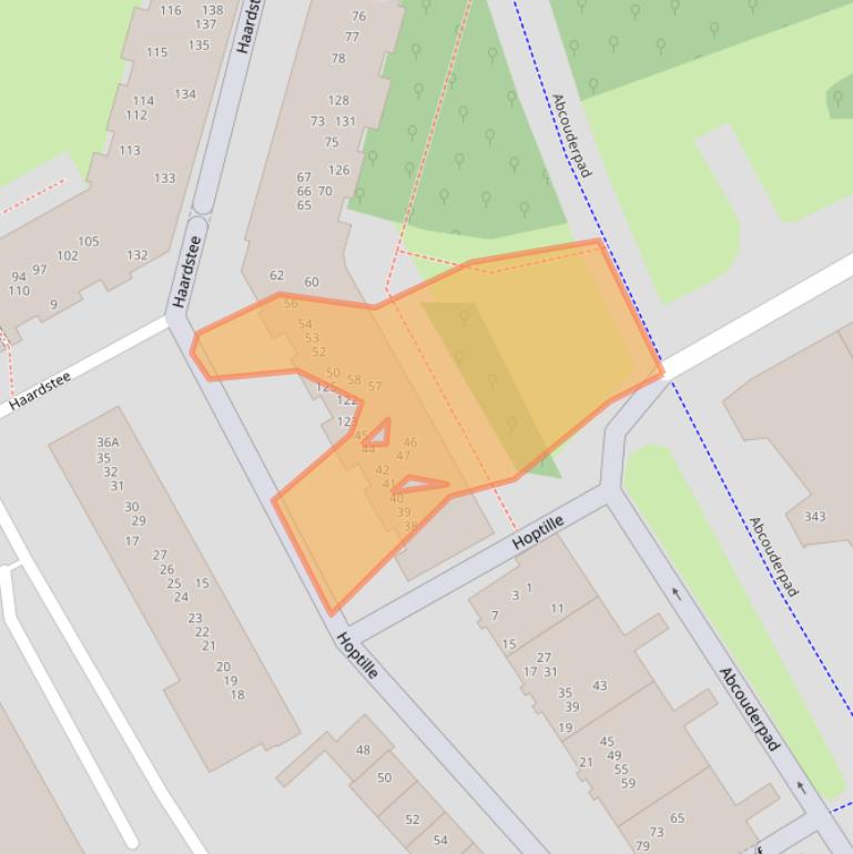 Kaart van postcodegebied 1102NC.