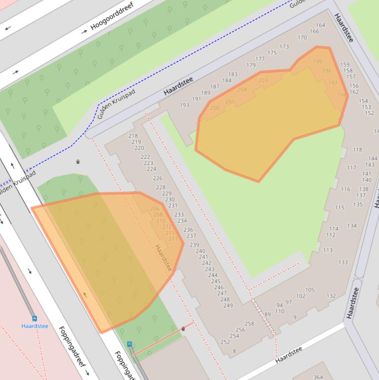 Kaart van postcodegebied 1102NM.