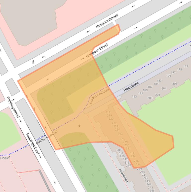 Kaart van postcodegebied 1102NN.