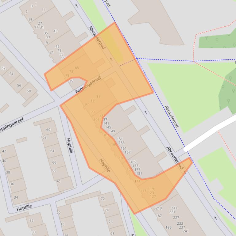 Kaart van postcodegebied 1102PB.