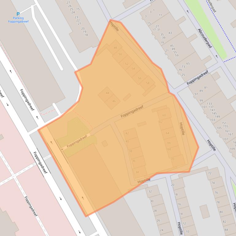 Kaart van postcodegebied 1102PN.