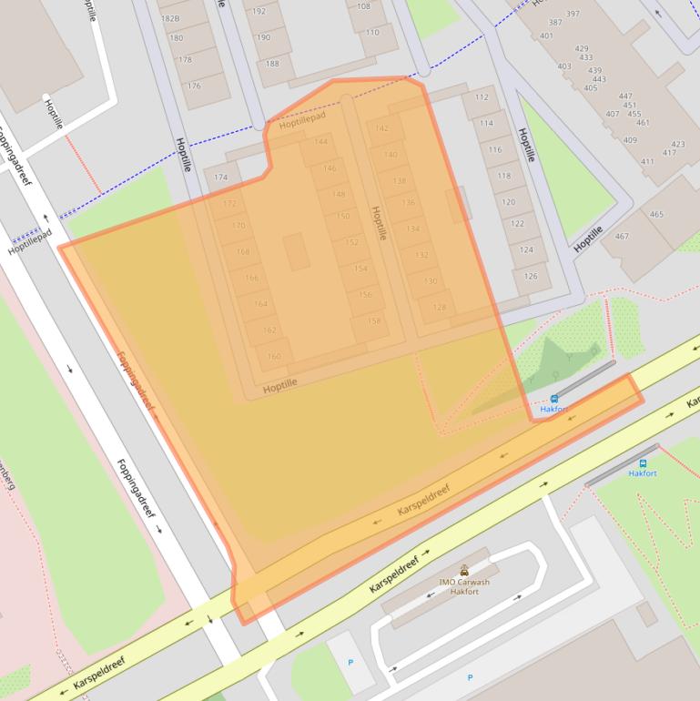 Kaart van postcodegebied 1102PS.