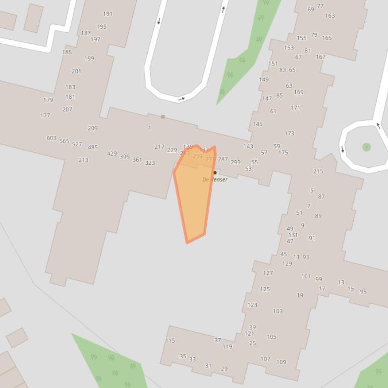 Kaart van postcodegebied 1102RJ.