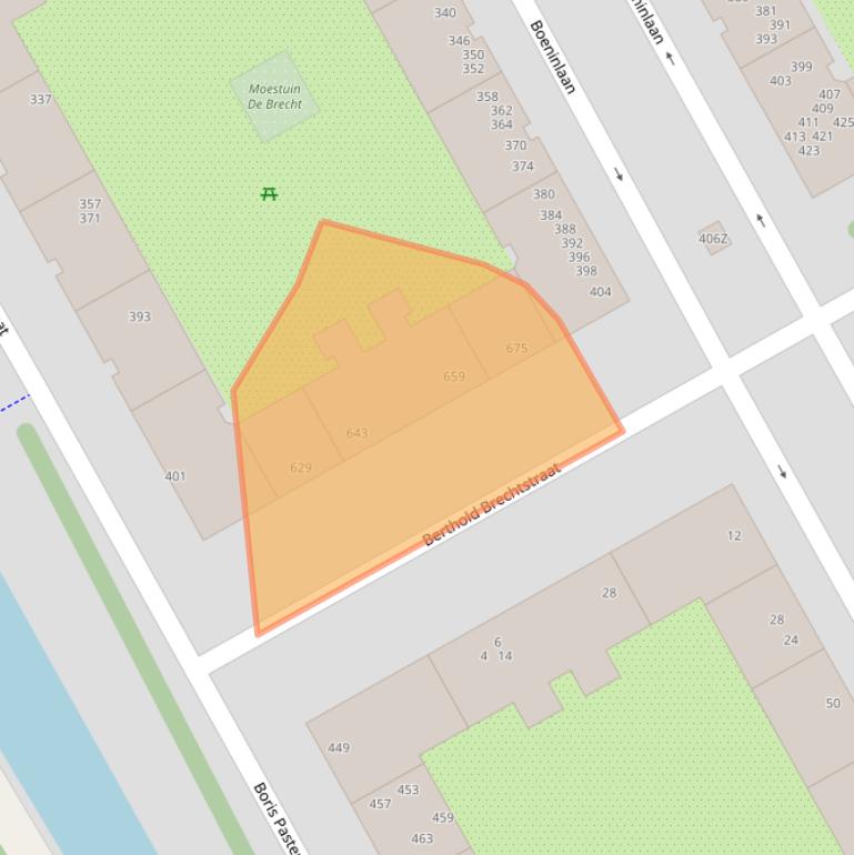 Kaart van postcodegebied 1102RS.