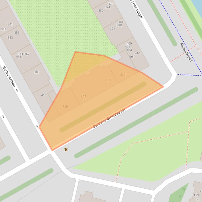 Kaart van postcodegebied 1102RV.