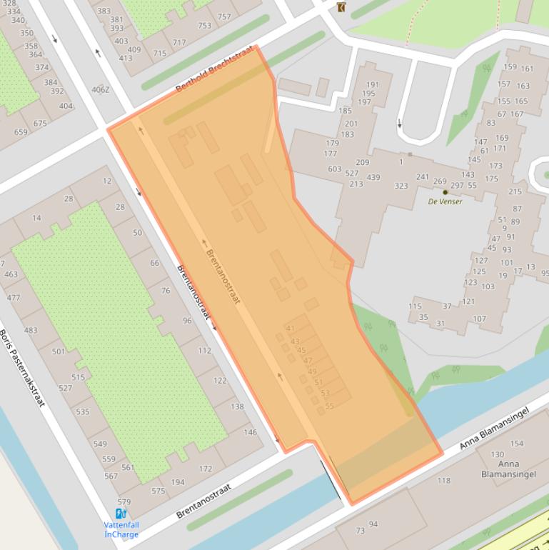 Kaart van postcodegebied 1102RX.