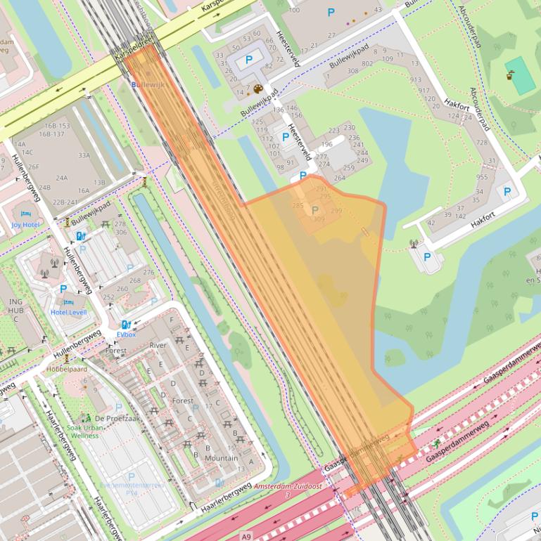 Kaart van postcodegebied 1102SE.