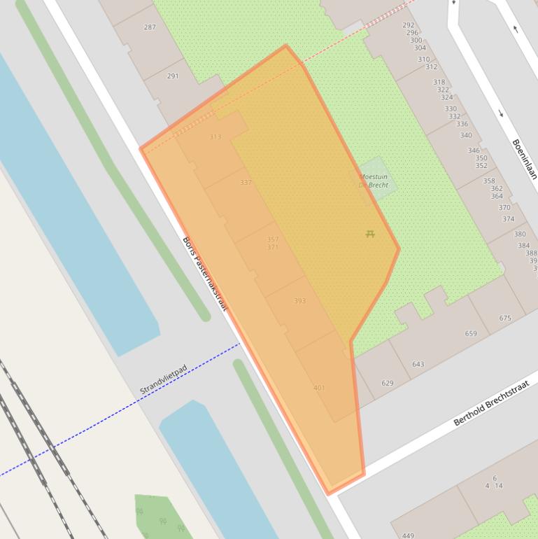 Kaart van postcodegebied 1102TD.