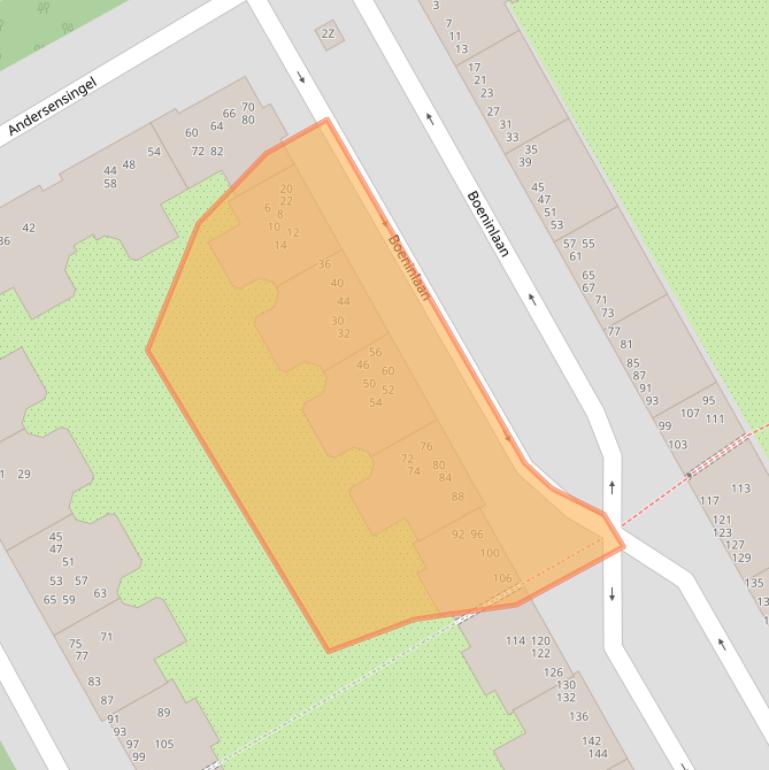 Kaart van postcodegebied 1102TM.