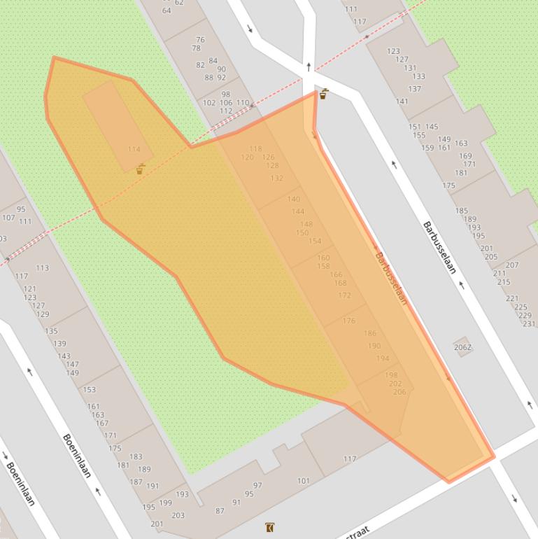 Kaart van postcodegebied 1102TZ.