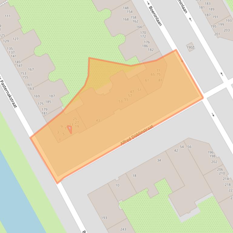 Kaart van postcodegebied 1102VH.