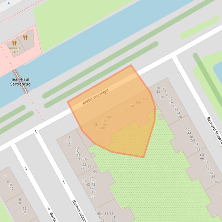 Kaart van postcodegebied 1102VS.