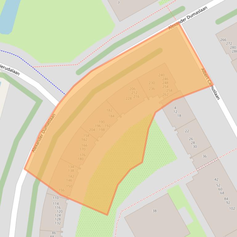 Kaart van postcodegebied 1102VZ.