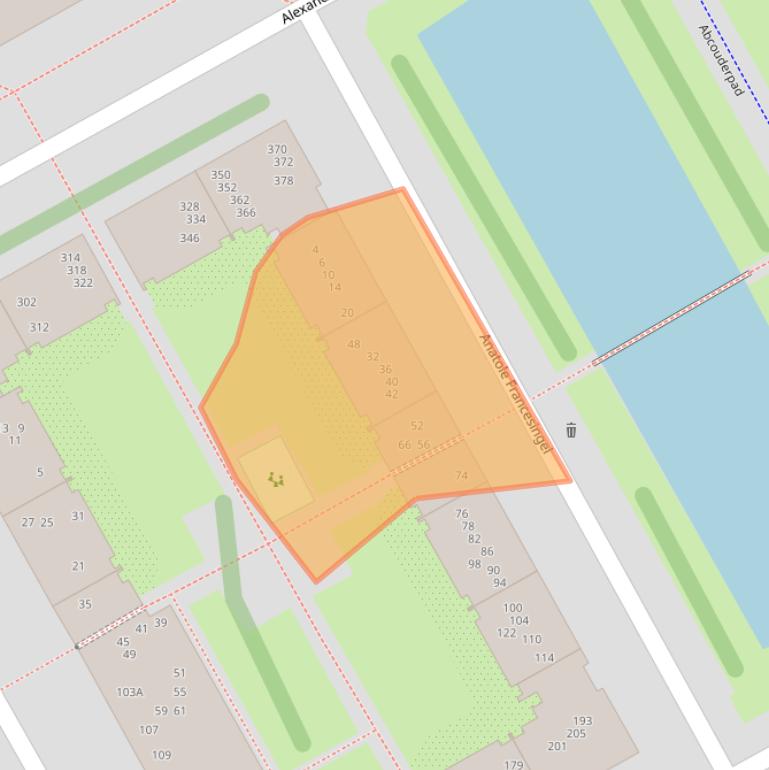 Kaart van postcodegebied 1102WL.