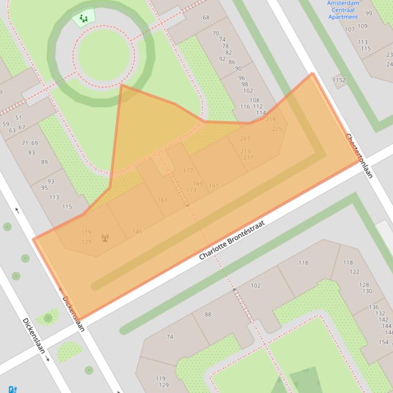 Kaart van postcodegebied 1102XC.