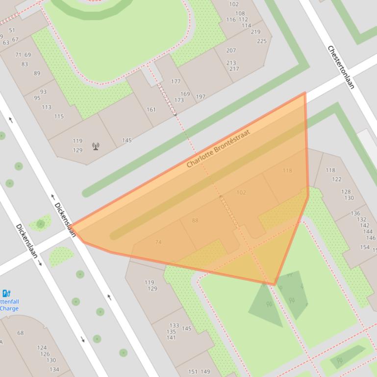 Kaart van postcodegebied 1102XG.