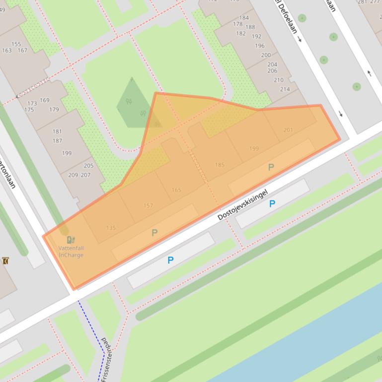 Kaart van postcodegebied 1102XL.