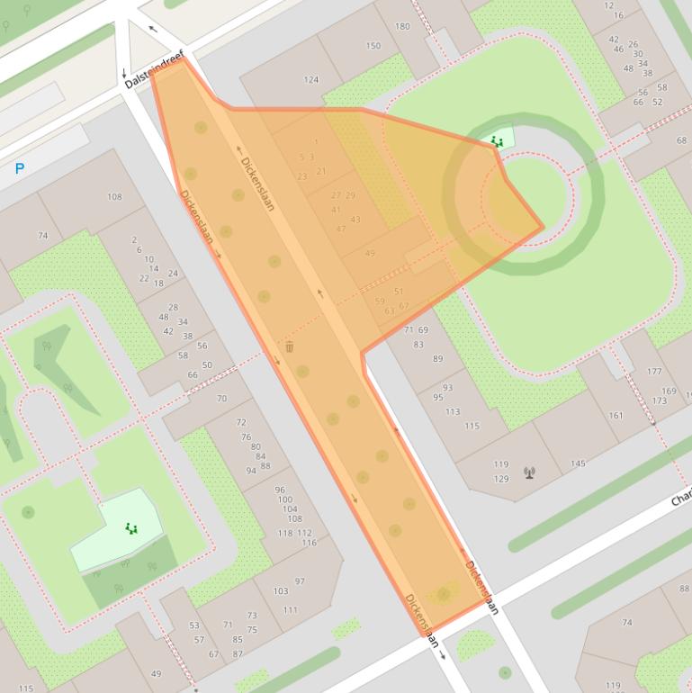 Kaart van postcodegebied 1102XN.