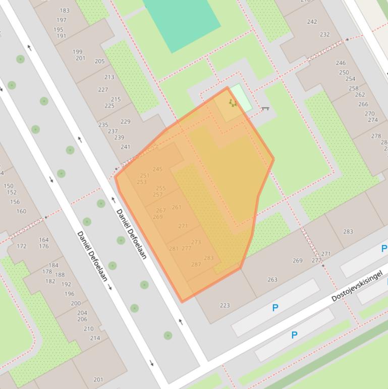 Kaart van postcodegebied 1102ZH.