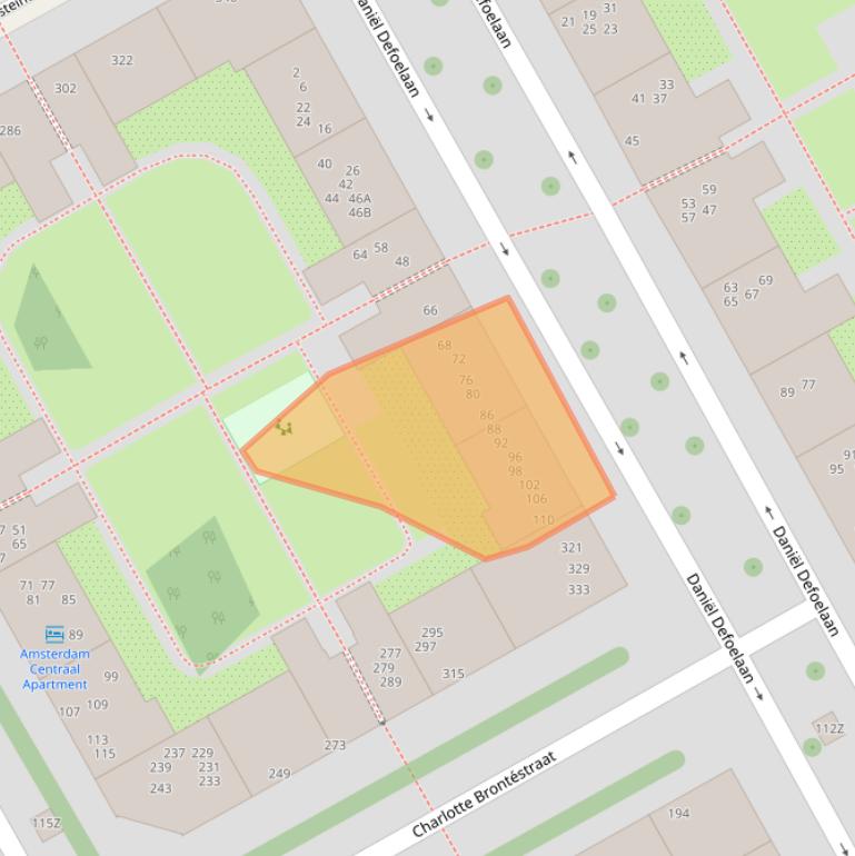 Kaart van postcodegebied 1102ZK.