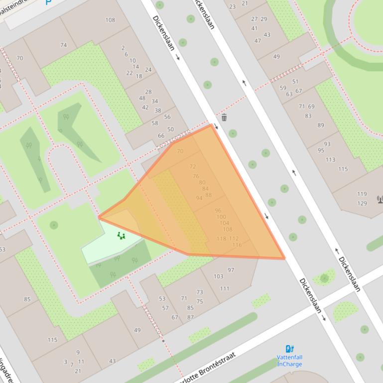 Kaart van postcodegebied 1102ZV.