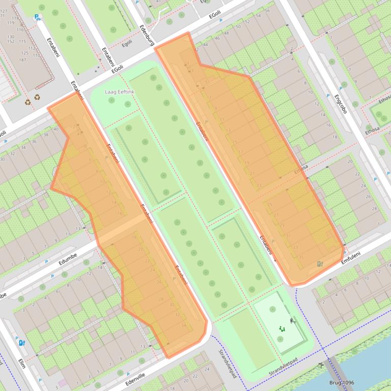 Kaart van postcodegebied 1103AM.