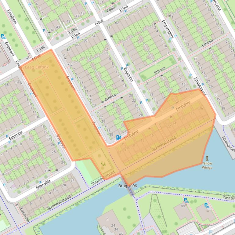 Kaart van postcodegebied 1103AP.