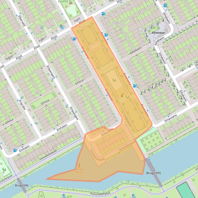 Kaart van postcodegebied 1103AT.