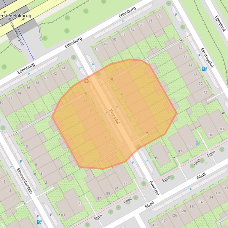 Kaart van postcodegebied 1103BC.