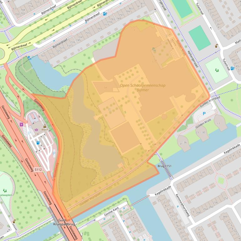 Kaart van postcodegebied 1103BE.