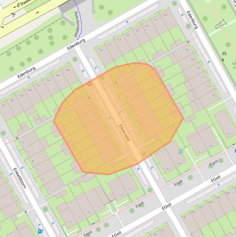 Kaart van postcodegebied 1103BL.