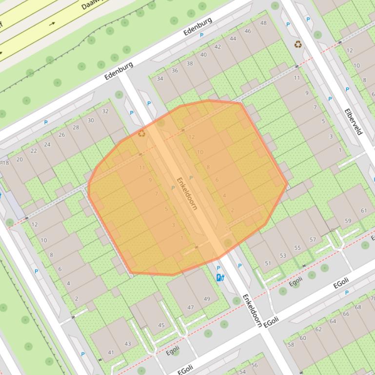 Kaart van postcodegebied 1103BM.