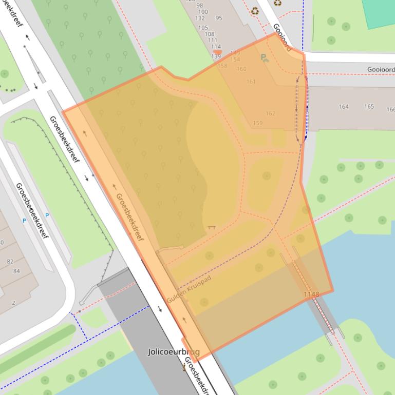 Kaart van postcodegebied 1103CK.