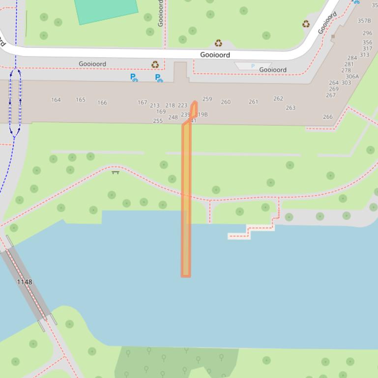 Kaart van postcodegebied 1103CM.